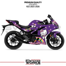 Yamaha R25 Hello Kitty Kaplama Sticker Motor Kaplama Modeli Hazır Kit 2025 / 2026 Uyumlu