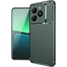 İlk El Grup Ieg™  Realme C61 Kılıf Auto Focus Karbon Kapak - Koyu Yeşil
