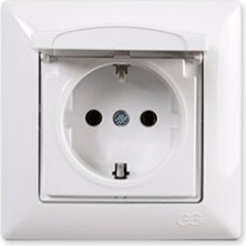 Günsan Vısage Beyaz Kap.topraklı Priz (Çerçevesizdir)