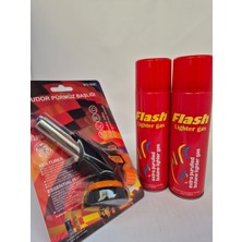 Tudor Pürmüz Başlığı + 2 Adet Gaz Seti | 1300°C One-Touch | Kullanıma Hazır Kombin