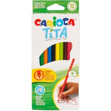 Carioca Kuru Boya Kalemi 12'li Renkli ve Dayanıklı Çocuklar İçin Eğlenceli Boyalar