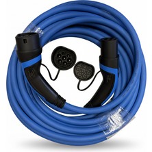 Ever Charger 15 Metre Tip2 Elektrikli Araç Şarj Kablosu ECO Mavi 22 Kw'a Kadar
