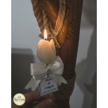Han Crafts 10 Adet Kişiye Özel Hediyelik Kokulu Lale Mum Doğum, Düğün, Nişan, Kına, Mevlüt, Baby Shower Hediyeliği
