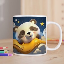 Asilmeydan Uyuyan Sevimli Minik Panda Baskılı Hediyelik Kupa Bardak