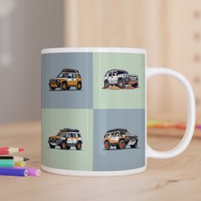 Asilmeydan Arazi Tipi Arabalar Baskılı Hediyelik Kupa Bardak