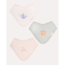 Hoogie 3'lü %100 Organik Pamuk Gots Sertifikalı Yumuşak Bebek Mama Önlüğü Yakalık Set