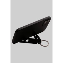 Roboqoq Telefon Tutucu Anahtarlık Telefon Standı Siyah