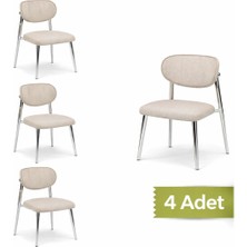 Avenza Living Polo 4’lü Metal Ayaklı Modern Mutfak Sandalyesi – Konforlu Oturum