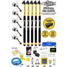 Tam Takım Sazan Olta Seti - 5'li Set - XL - 3.60MT/50-100GR