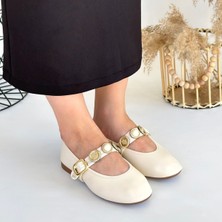 SEPET365 Atnis Bej Cilt Babet Ayakkabı