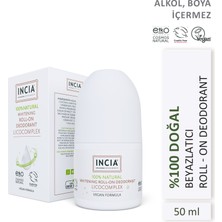 INCIA %100 Doğal Roll On Deodorant Beyazlatıcı Ter Kokusu Önleyici Leke Yapmayan 50 ml