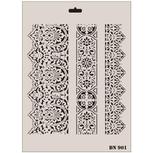 Aesco Rich Dantel Seri DN-901 Stencil 35X25 cm