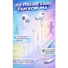 FaroxTech Kırılmaya Dayanıklı Kablolu Kulaklık - Type-C Girişli Tere Dayanıklı Sporcu Modeli