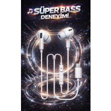 FaroxTech Type-C Girişli iPhone 15 16 Serisi Kulaklık - Hi-Fi Stereo Ses Kalitesi Extra Bass Anc Mikrofonlu