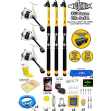 Tam Takım Sazan Olta Seti - 3'lü Set - L - 3.30MT/50-100GR