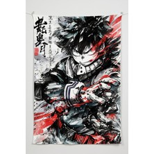 Charmbi My Hero Akademia Duvar Örtüsü – Çok Renkli Anime Temalı Kumaş Oda Dekoru Tapestry