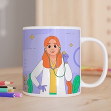Asilmeydan Kadın Doktor- Çocuklar İçin Doktor Baskılı Hediyelik Kupa Bardak
