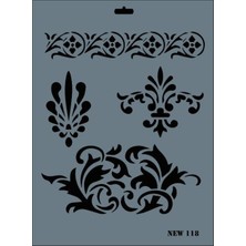 Aesco Rich New Seri N-118 Stencil 35X25 cm