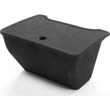 Ramm Tesla Model Y Arka Koltuk Ortasına Takılan Kapaklı Saklama Alanı Kumaş Kaplamalı Siyah