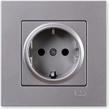 Günsan Eqona M. Füme Topraklı Priz (Çerçevesizdir)