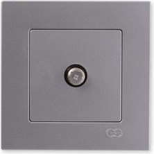 Günsan Eqona M. Gümüş Uydu Priz Eko (Çerçevesizdir)