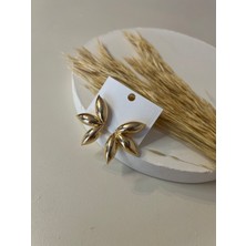 Busradan Design Özel Seri 14K Kaplama Çiçek Model Vıp Küpe