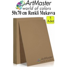 ArtMaster Kahverengi Renkli Mukavva 50X70 cm 5 Adet 1 Paket Renkli Sert Karton 1.0 mm Anasınıfı Hobi Etkinlik Okul Öncesi Elişi