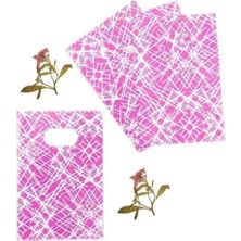 Yağmur Ambalaj Pembe Beyaz Desenli El Geçme Poşeti 13X20CM (25ADET)