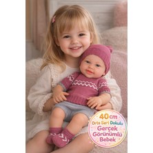 Toyfest Gerçek Görünümlü Yeni Doğmuş Şeyma Bebek Orta Sert Dokulu Hediyelik Kaliteli Oyuncak - 40 cm