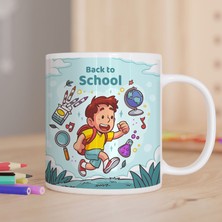 Asilmeydan Okula Koşan Çocuk Baskılı Hediyelik Kupa Bardak