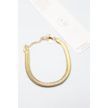 Royaleks Yılan Zincir Bileklik - Altın