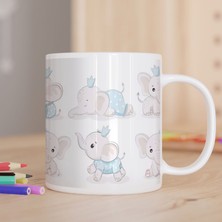 Asilmeydan Sevimli Yavru Erkek Fil Baskılı Hediyelik Kupa Bardak