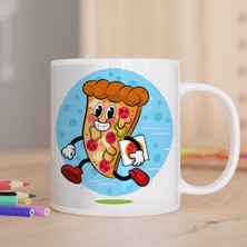 Asilmeydan Koşan Mutlu Pizza Dilimi Hediyelik Kupa Bardak