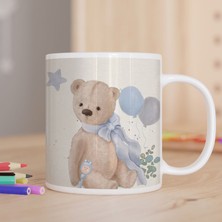 Asilmeydan Mavi Fularlı Ayıcık Hediyelik Kupa Bardak