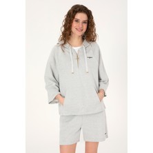 U.S. Polo Assn. Kadın Gri Melanj Basic Sweatshirt 50319959-VR086