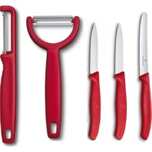 Victorinox Kırmızı 5 Li Soyma ve Soyacak Seti