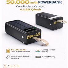 Moxti 50.000 Mah LED Aydınlatmalı Taşıma Askı Hızlı Şarj Powerbank 4xusb Micro,lıghtnıng,type-C Giriş