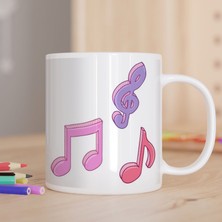 Asilmeydan Müzik Notaları Baskılı Kupa Bardak