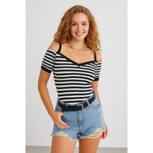 Alpaco Çizgili Bluz