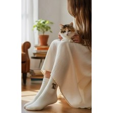 Lascaris Kadın Premium Soket Çorap 12’li Set – Minimal Kedi Taş Detaylı – Renkli Seri