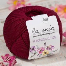 Lowell Home La Mia Mercerized Cotton Bordo El Örgü Ipi - 23 - 33596 LWL-47U89