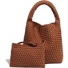 NOÁ Easy Knot Kadın Örgü Çanta – İç Çantalı-Günlük Kullanım-Kahverengi