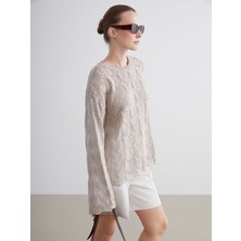 Lc Waikiki Yeni Sezon Bisiklet Yaka Ajurlu Kadın Triko Kazak