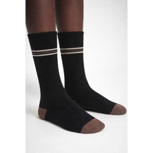 Katia & Bony Erkek Çizgili Soket Çorap Siyah
