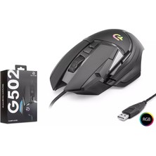 Hadron Nodar G502 Gaming Mouse Kablolu 7200 Dpi 6 Tuş Rgb Oyuncu Mouse Siyah