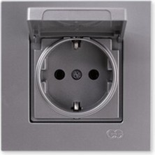 Günsan Eqona M. Gümüş Kap.topraklı Priz (Çerçevesizdir)