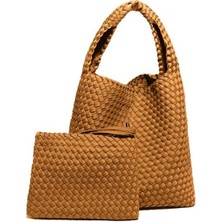 NOÁ Easy Knot Kadın Örgü Çanta – İç Çantalı-Günlük Kullanım-Taba