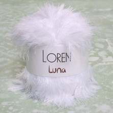 Lowell Home Loren Luna Tavşan Tüyü Beyaz El Örgü Ipi - R001 - 34006 LWL-47U89