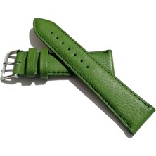 Fado&her Saate Uyumlu Hakiki  Deri Saat  Kordonu Yeşil  Mat 18 mm  ( 312  )