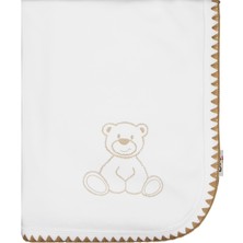 Civil Baby Ayıcık Baskılı Battaniye - Ekru Standart